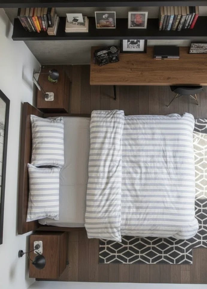  - Ever Lasting - Breezy Stripe Washed Cotton Blue Bedding Set - Bedding Set - Ever Lasting