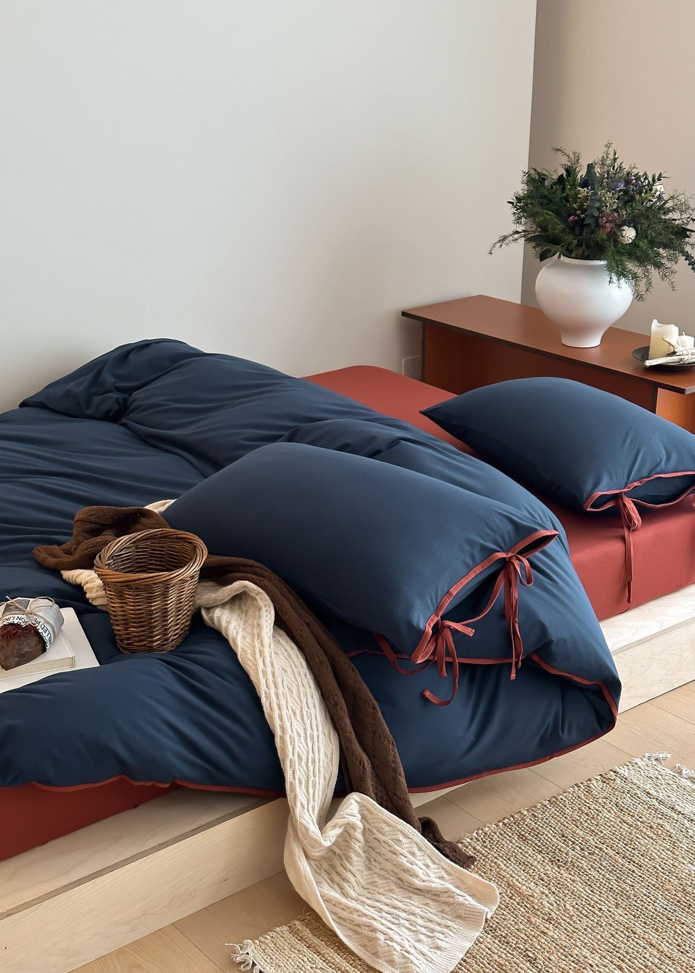  - Ever Lasting - Brianna Ribbon Tied Pillowcases (3 Shades) - Pillowcases - Ever Lasting