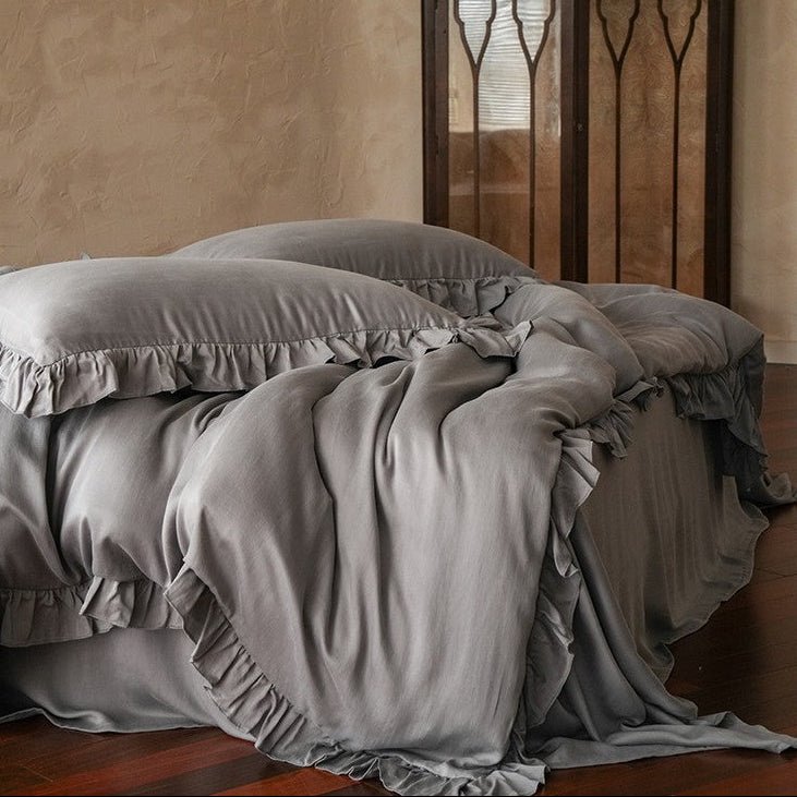 -Ever Lasting - Brynn TENCEL™ Lace Bedding Set / Green -Bedding Set -Ever Lasting
