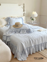 Butterfly Jacquard Tencel Blanket Set / Blue