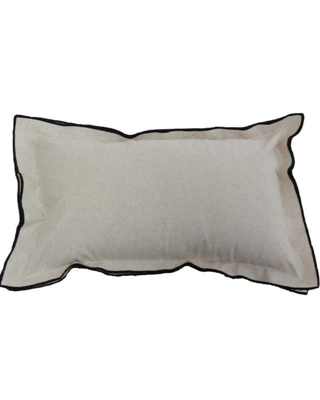 French Minimalist Ruffle Pillow / Khaki