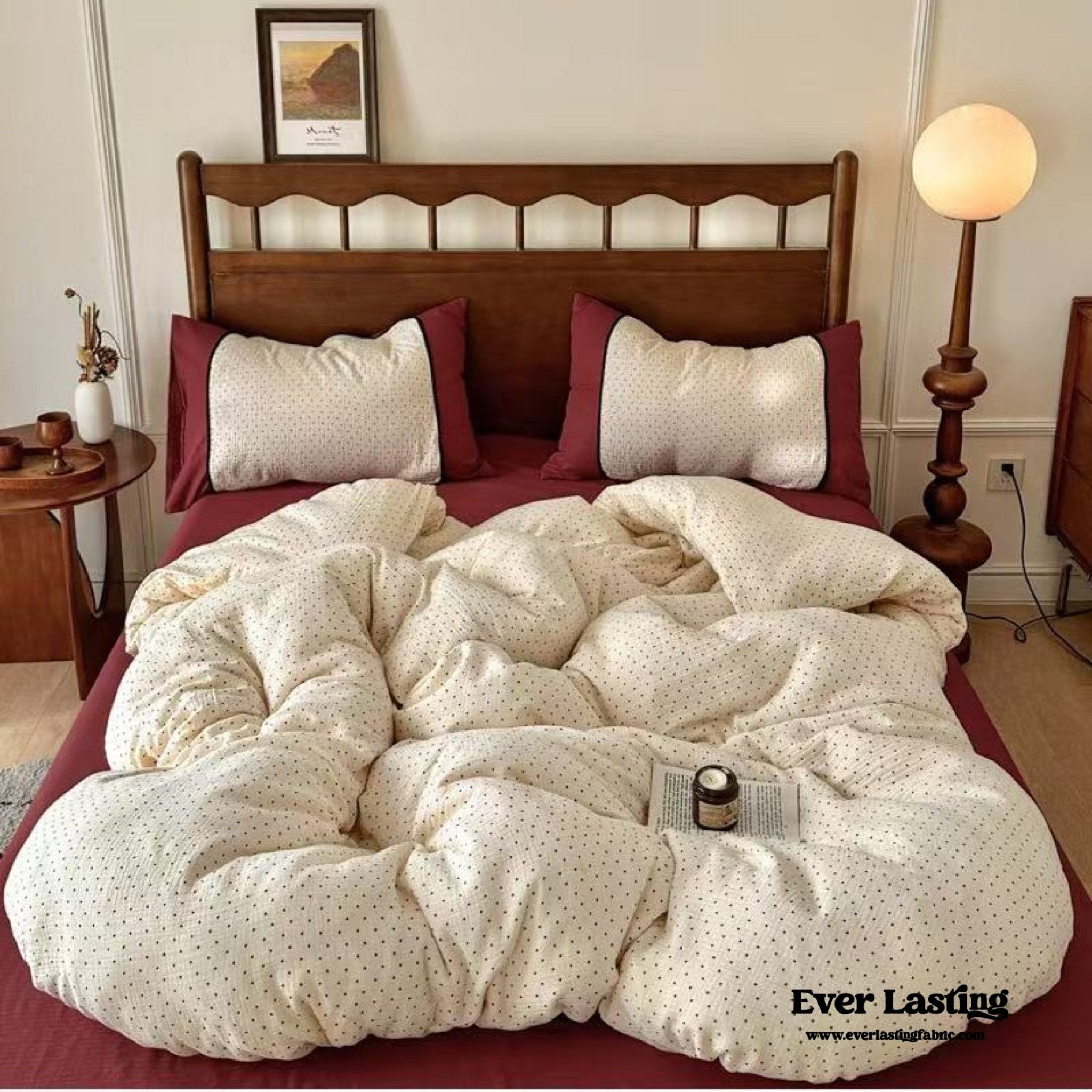 Camille French Polka Dot Bedding Set / Gray Dots - Ever Lasting