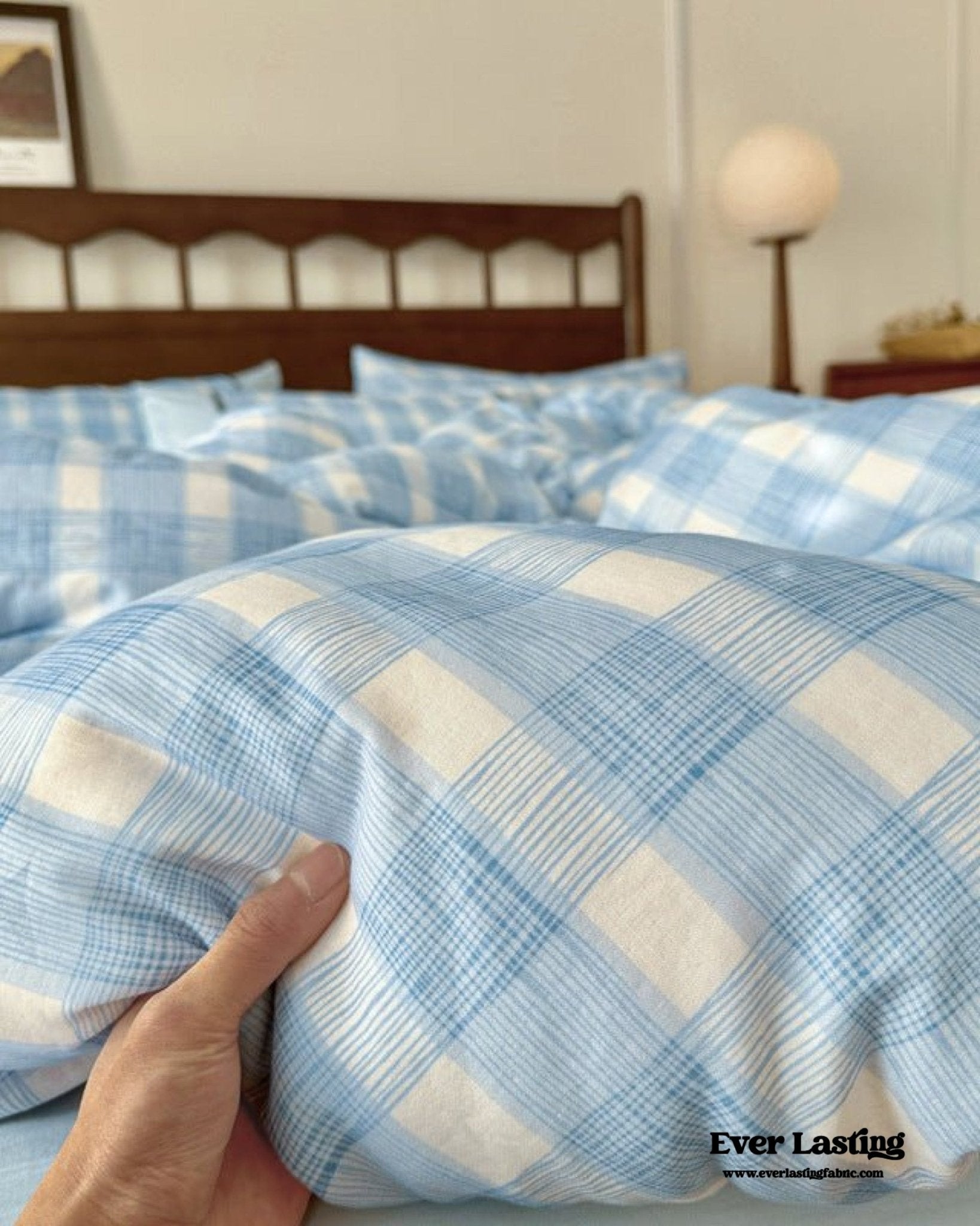 Camille French Stripe Bedding Set / Brown - Ever Lasting