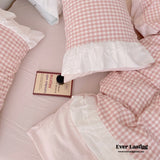 Candy Lace Gingham Ruffle Bedding Bundle