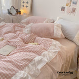 Candy Lace Gingham Ruffle Bedding Bundle