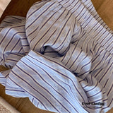 Candy Stripe Shorts Lounge Bottoms / Blue Pajamas