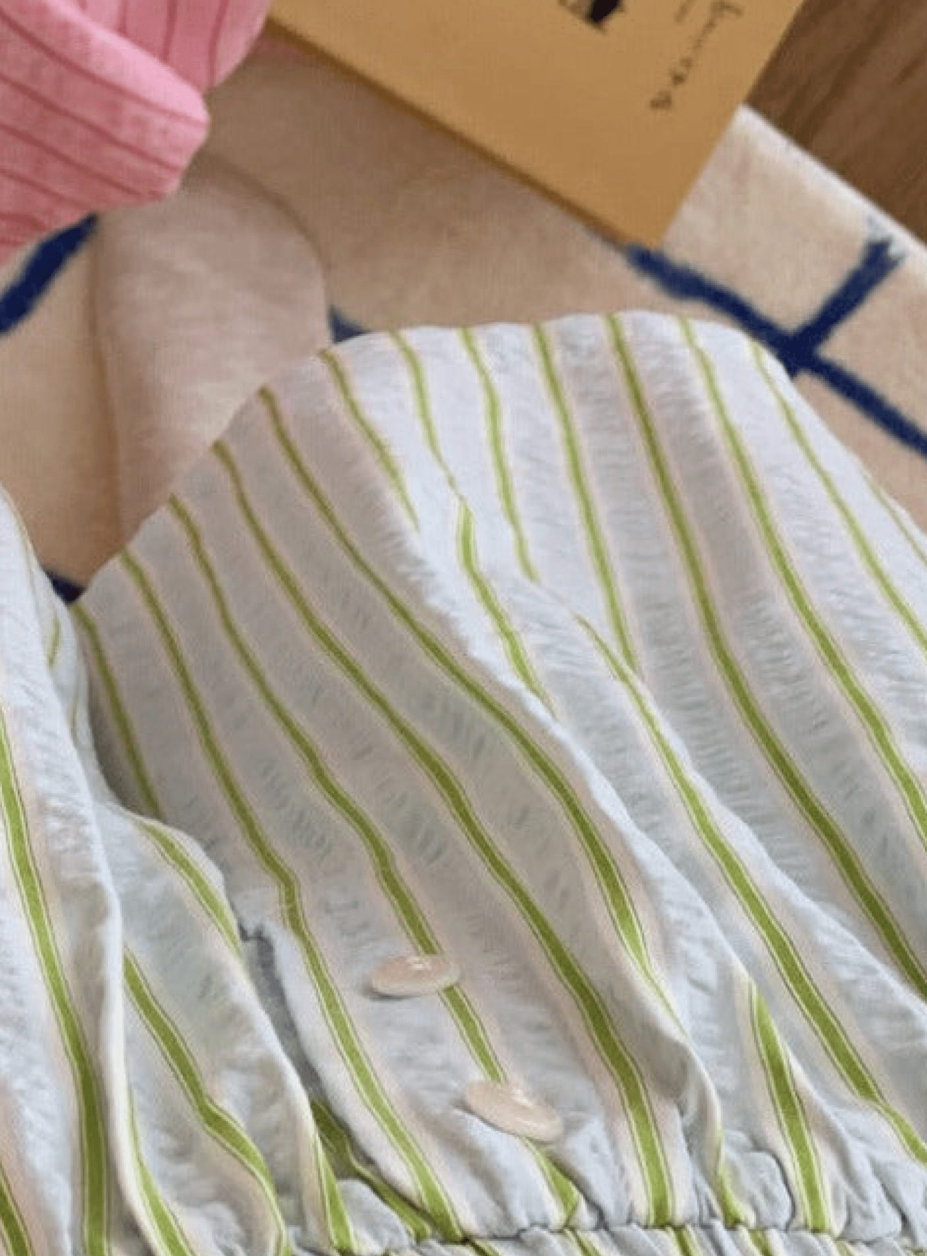  - Ever Lasting - Candy Stripe Shorts Lounge Bottoms / Green - Pajamas - Ever Lasting