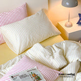 Summer Stripe Washed Cotton Bedding Set