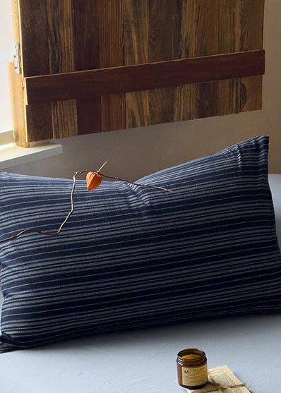 -Ever Lasting - Carter Striped Cotton Bedding Set / Black -Bedding Set -Ever Lasting