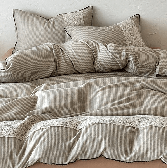 -Ever Lasting - Charlotte Striped Double Gauze Bedding Bundle -Bedding Bundle -Ever Lasting