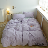 Checkered Bedding Set / Purple