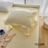 Chiffon Quilted Ruffle Pillowcases (10 Colors) Pillow Cases