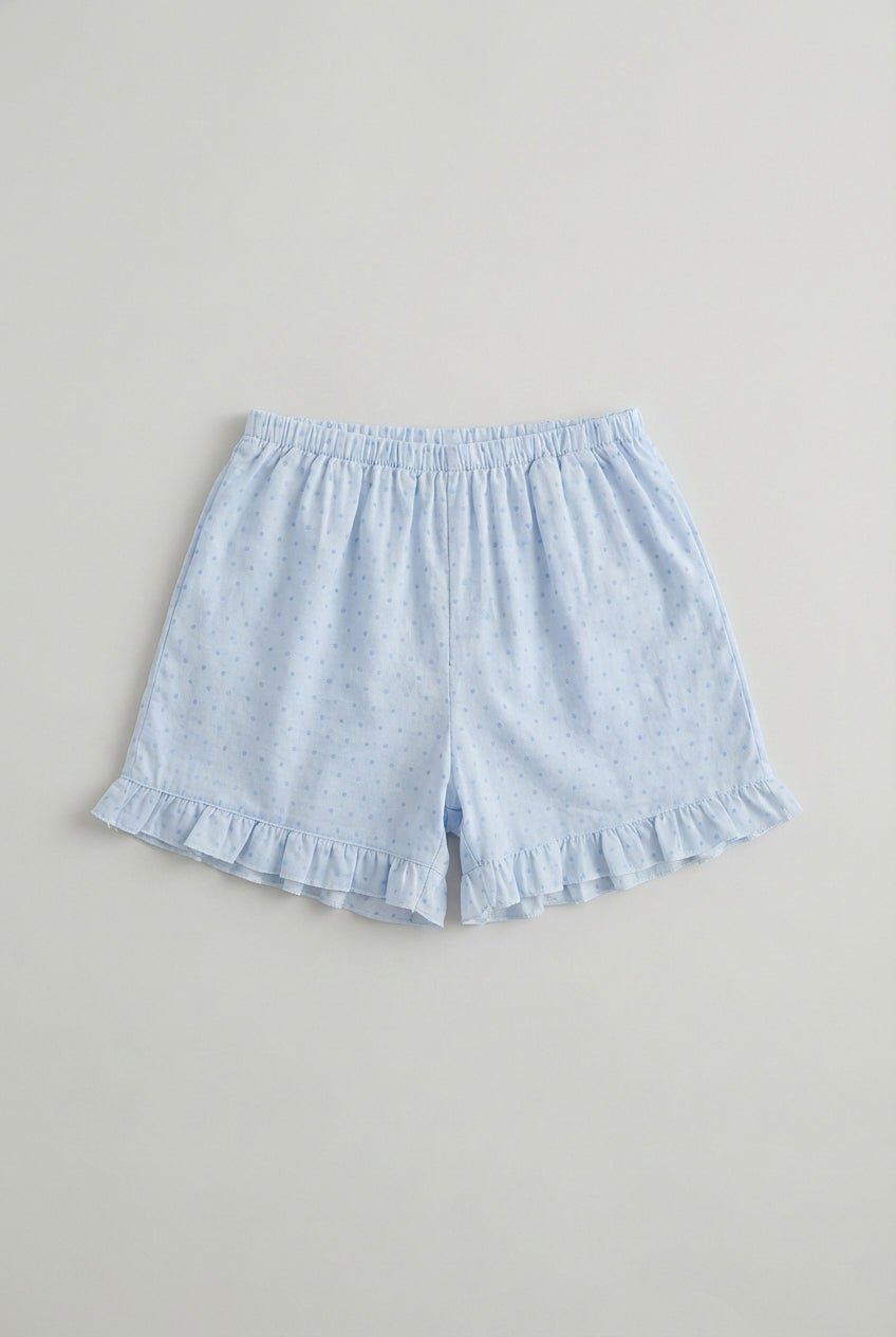  - Ever Lasting - Chloe Cotton Blend Shorts Pajama Set / Blue - Pajamas - Ever Lasting