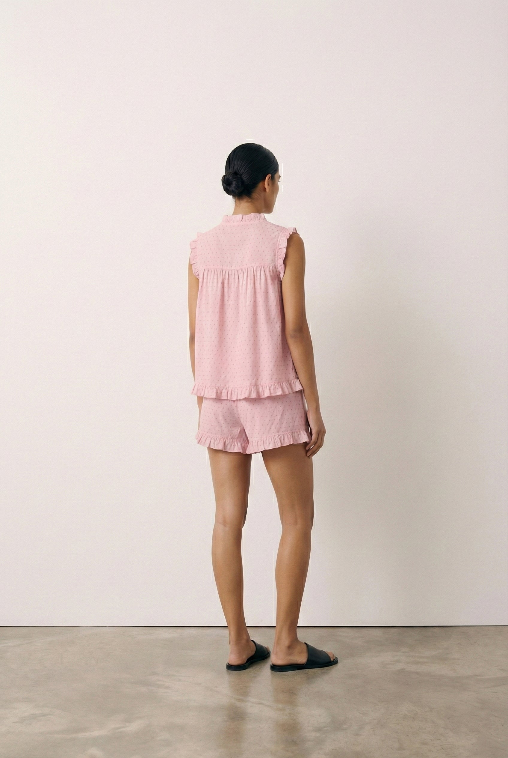  - Ever Lasting - Chloe Cotton Blend Shorts Pajama Set / Blue - Pajamas - Ever Lasting