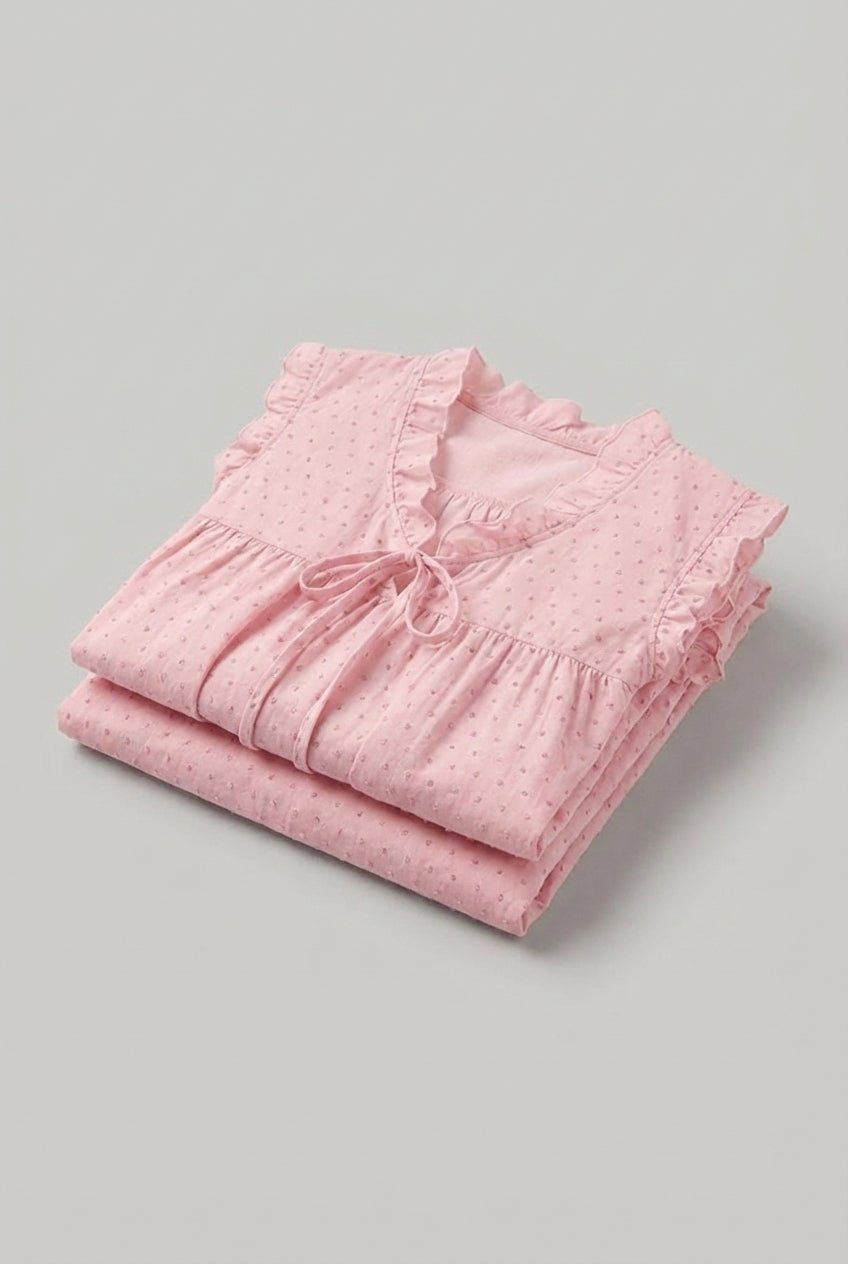  - Ever Lasting - Chloe Cotton Blend Shorts Pajama Set / Blue - Pajamas - Ever Lasting