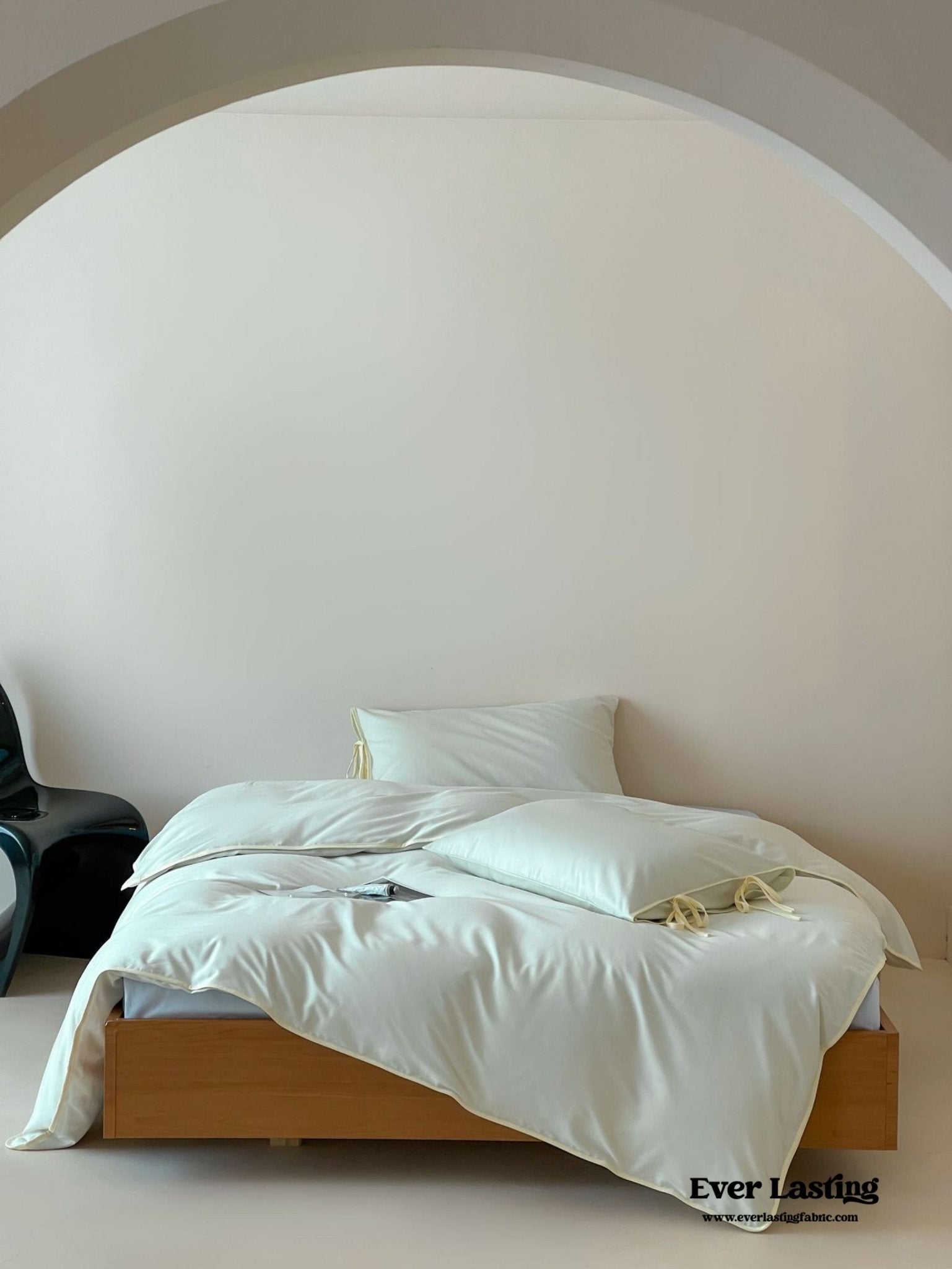 Chloe Minimalist Solid Tie Cotton Bedding Bundle - Ever Lasting