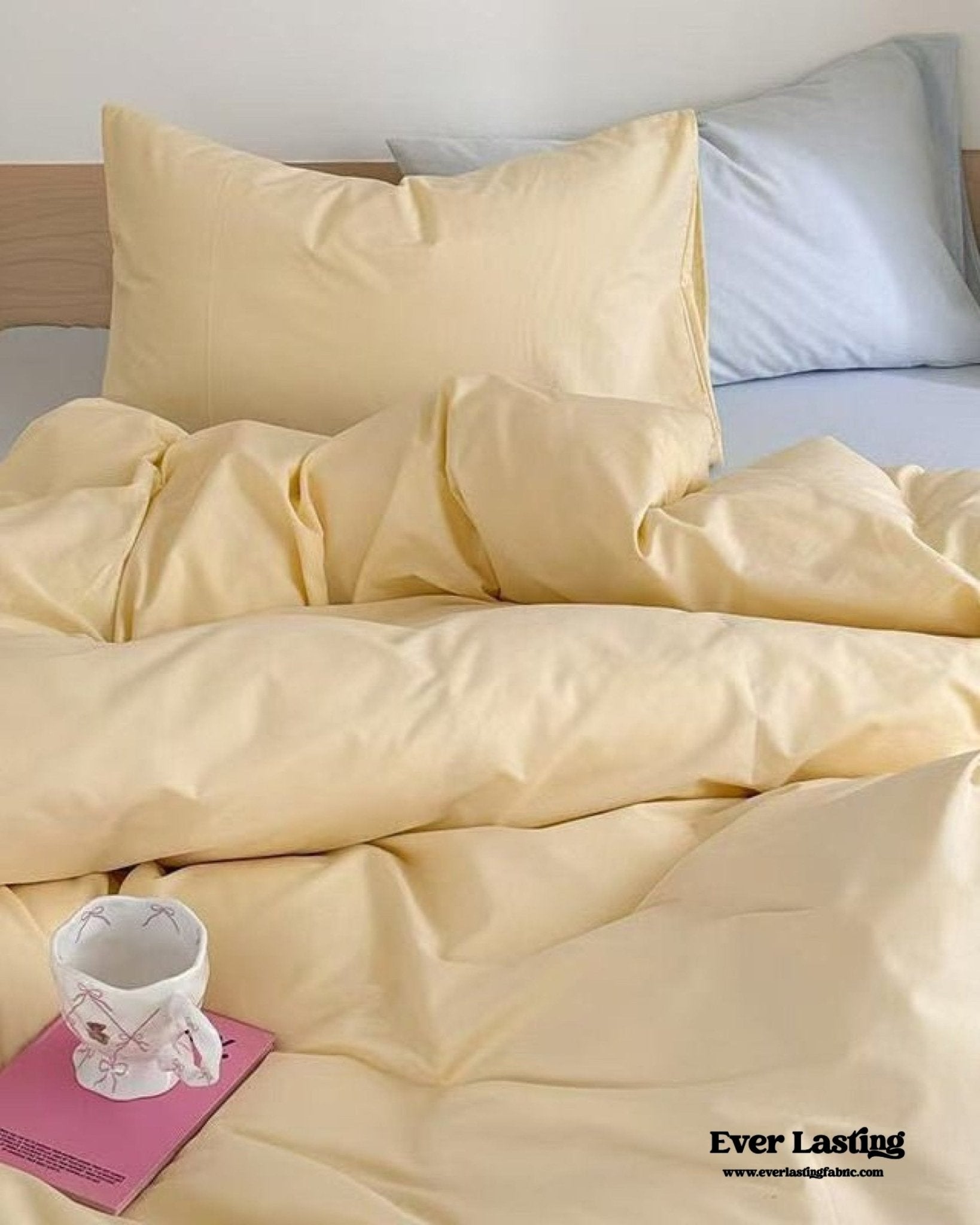 Chloe Pastel Candy Cotton Bedding Set / Purple Plaid - Ever Lasting