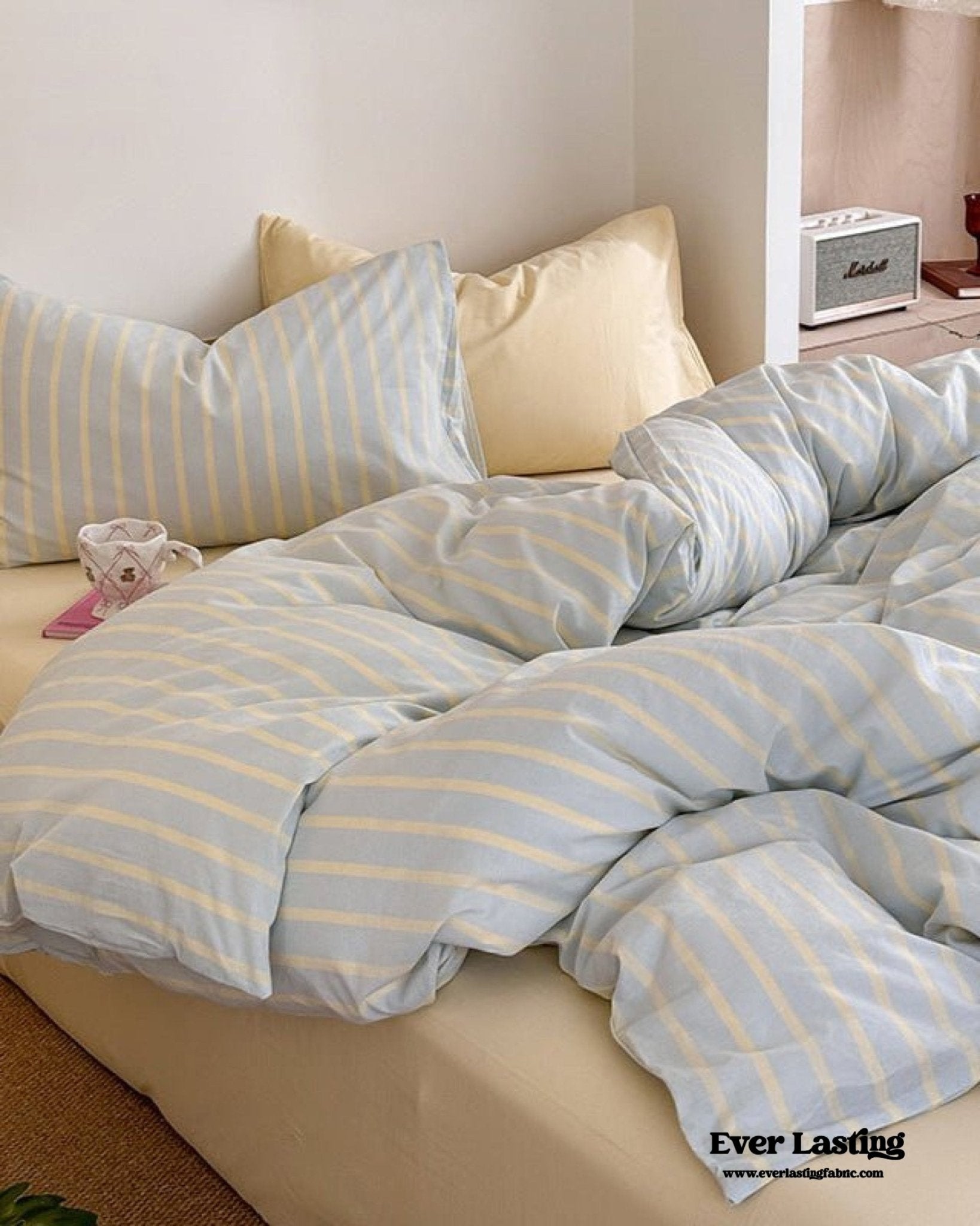 Chloe Pastel Candy Cotton Bedding Set / Purple Plaid - Ever Lasting