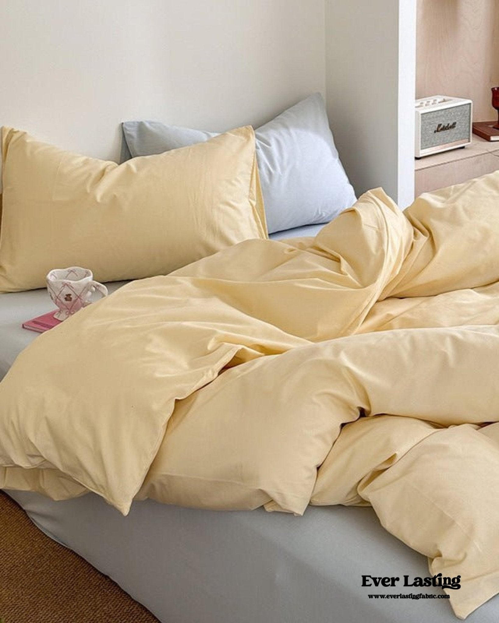 Chloe Pastel Candy Cotton Bedding Set / Purple Plaid - Ever Lasting