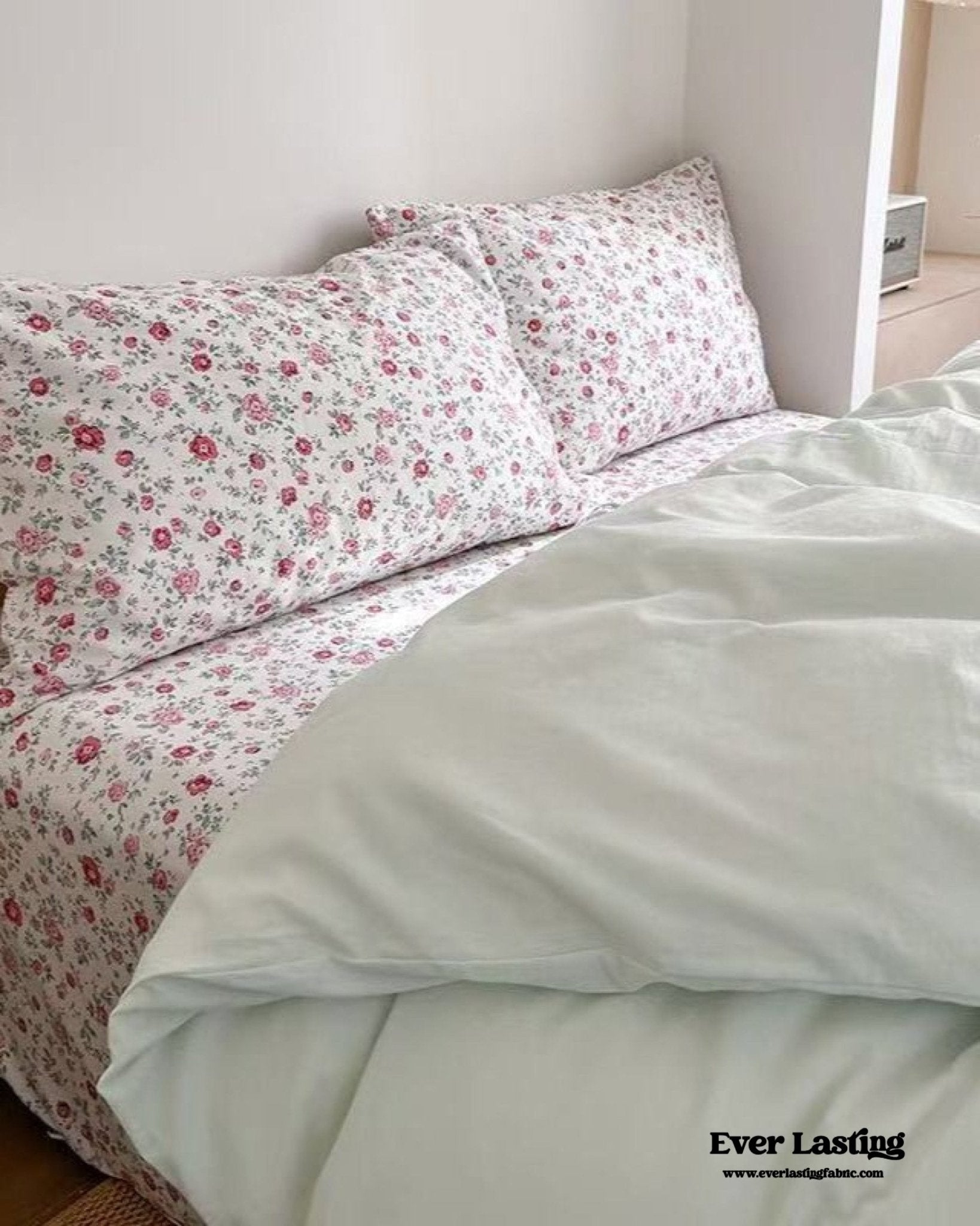 Chloe Pastel Candy Cotton Bedding Set / Purple Plaid - Ever Lasting