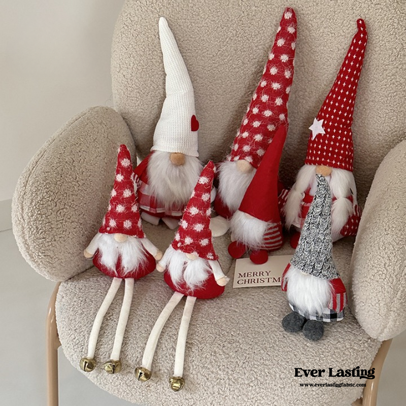 Christmas Santa Clause And Elves Handmade Decor Set