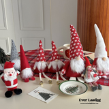 Christmas Santa Clause And Elves Handmade Decor Set