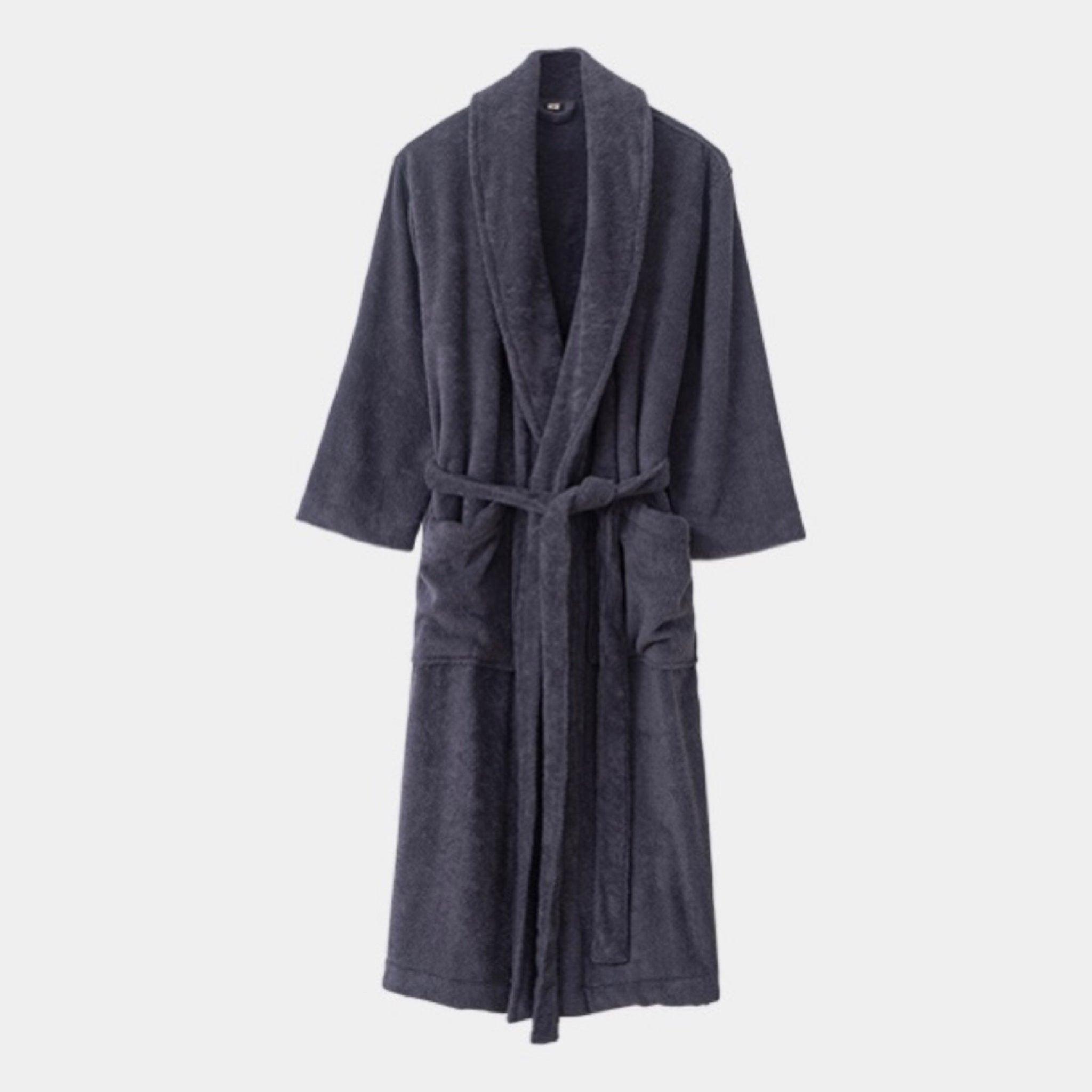 Classic Ultra - Soft Absorbent Cotton Bathrobe / Dark Gray - Ever Lasting