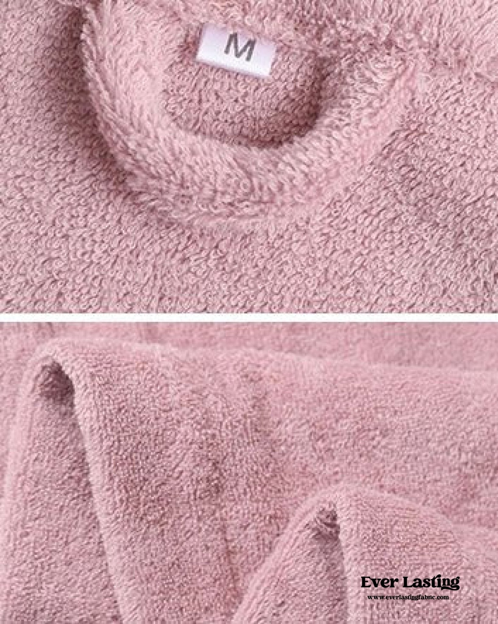 Classic Ultra - Soft Absorbent Cotton Bathrobe / Pink - Ever Lasting