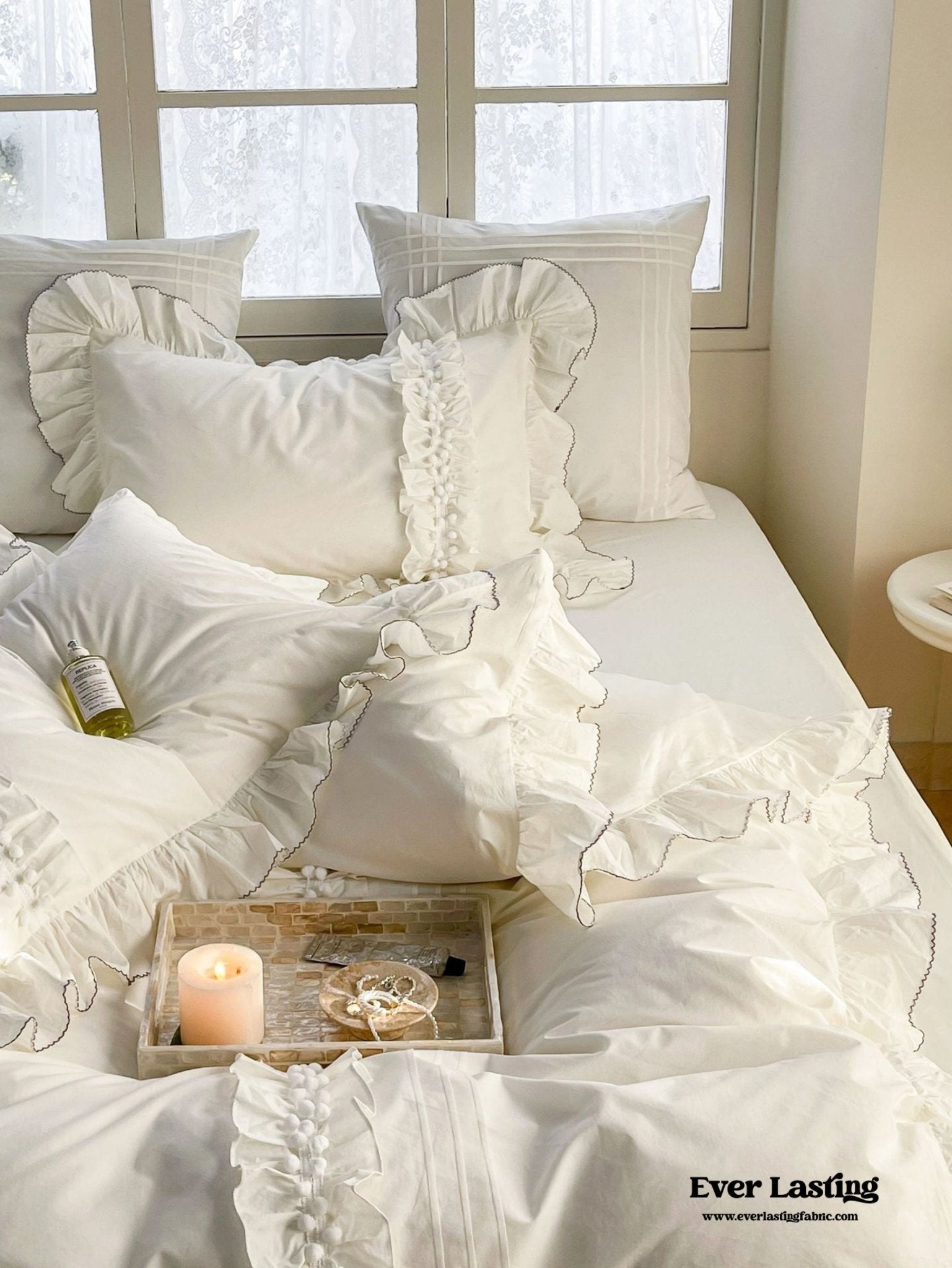 Clémence French Cottage Lace Bedding Bundle - Ever Lasting