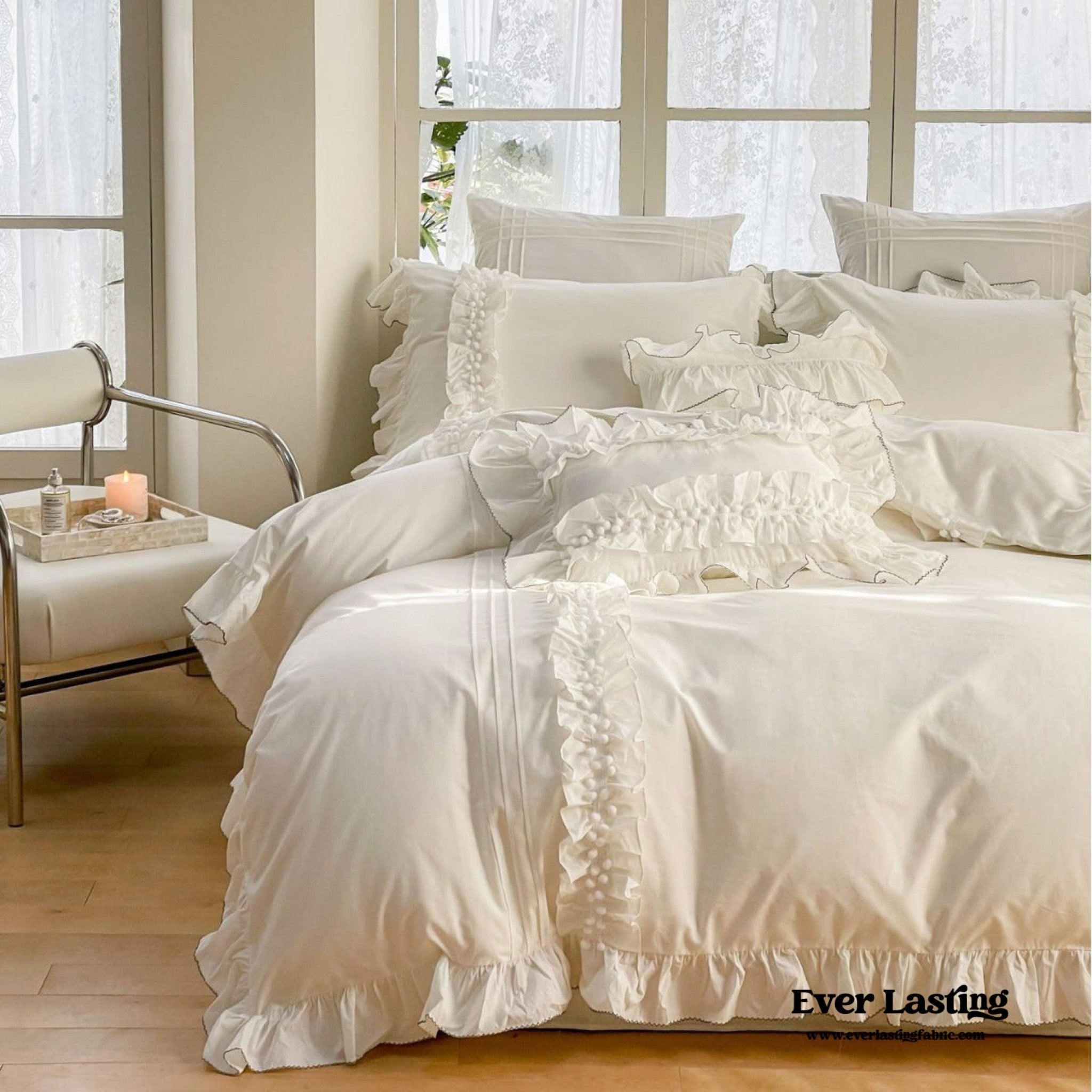 Clémence French Cottage Lace Bedding Set - Ever Lasting