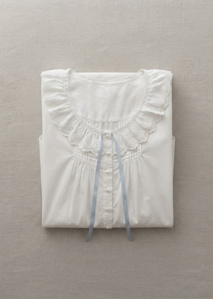 -Ever Lasting - Cloudberry Ruffle Sleeveless Nightgown / White -Pajamas -Ever Lasting