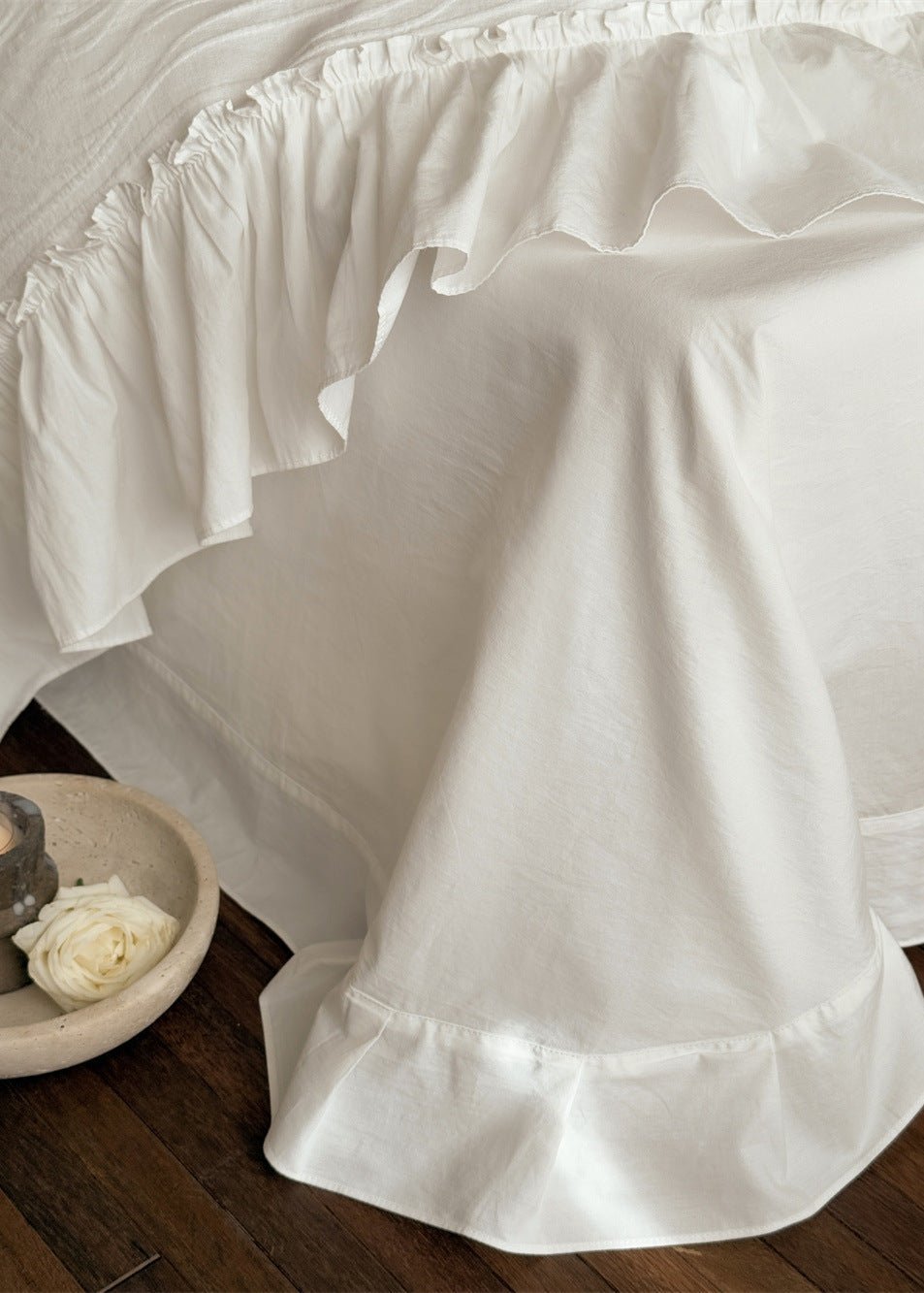  - Ever Lasting - Clover Jacquard Ruffle Lace Bedding Bundle - Bedding Set - Ever Lasting