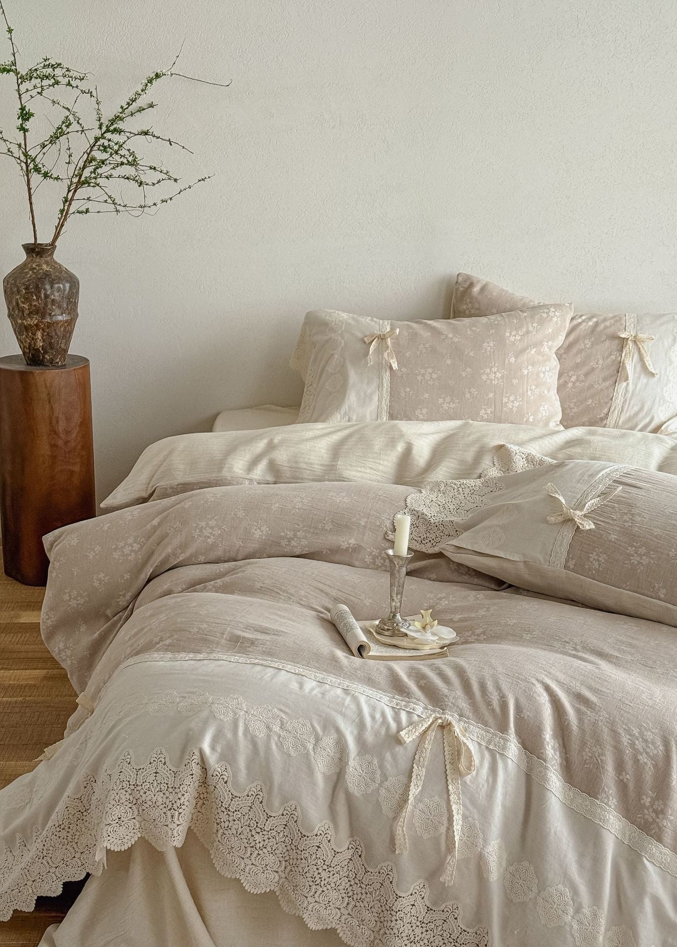 -Ever Lasting - Collins Floral Lace Bedding Bundle -Bedding Bundle -Ever Lasting
