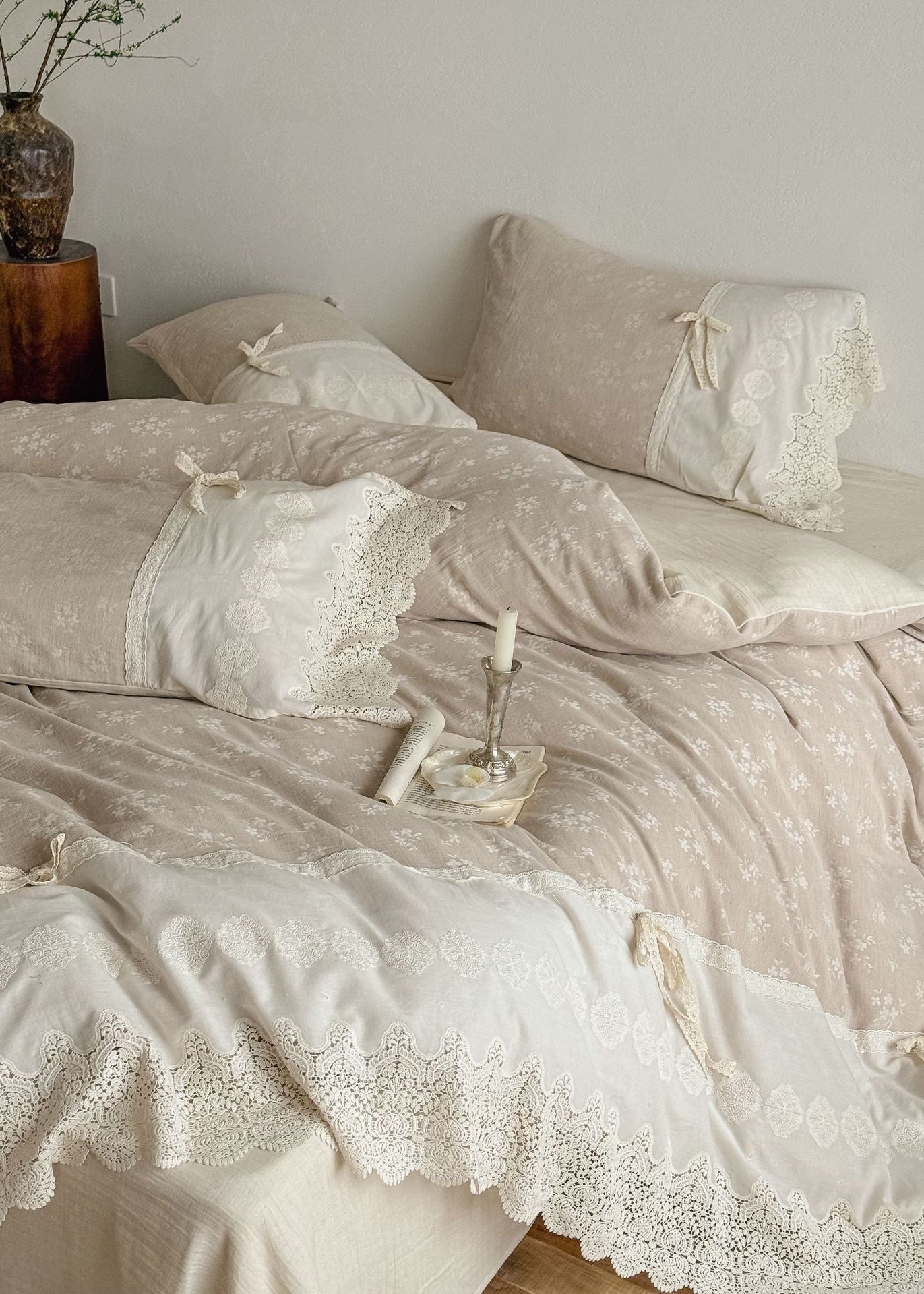 -Ever Lasting - Collins Floral Lace Bedding Bundle -Bedding Bundle -Ever Lasting