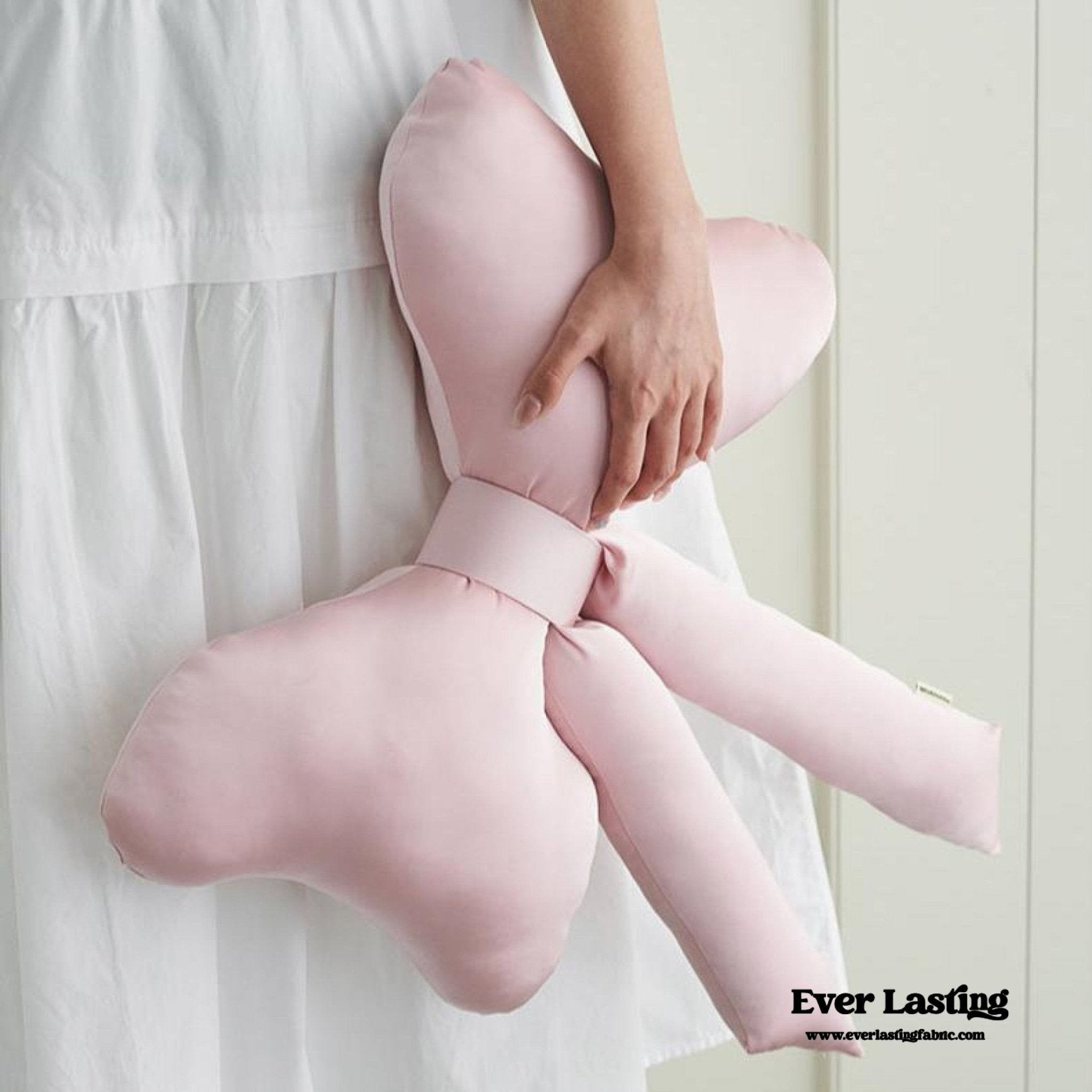 Coquette Cute Bow Shaped Square Pillow / Blue - Ever Lasting