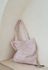 Coquette Floral Ribbon Bow Girly Tote Bag