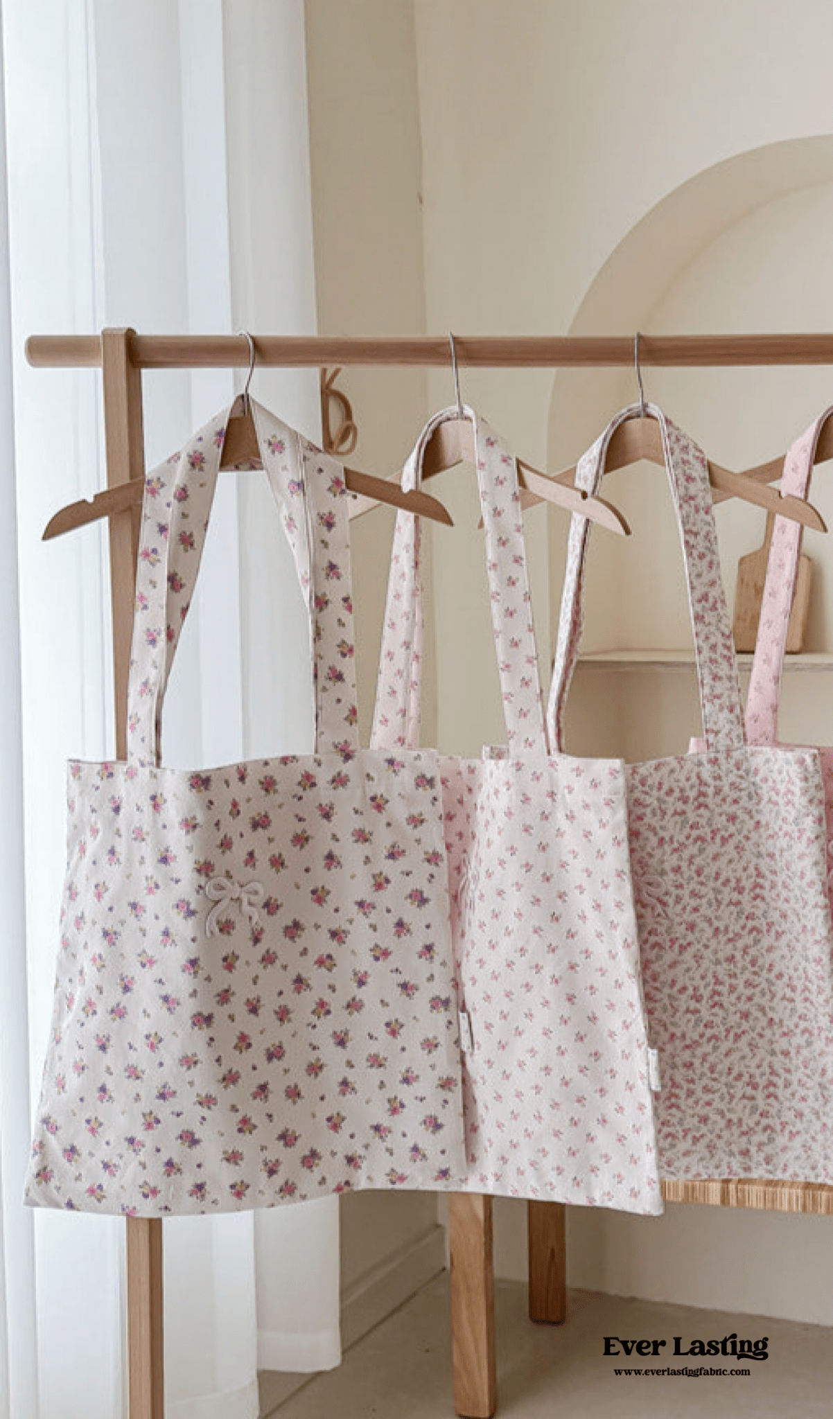 Coquette Floral Ribbon Bow Girly Tote Bag - Ever Lasting