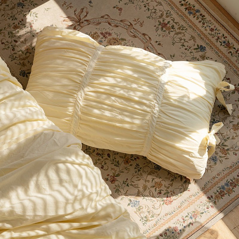  - Ever Lasting - Coquette Ruffle Bedding Set with Ties / White - Bedding Set - Ever Lasting