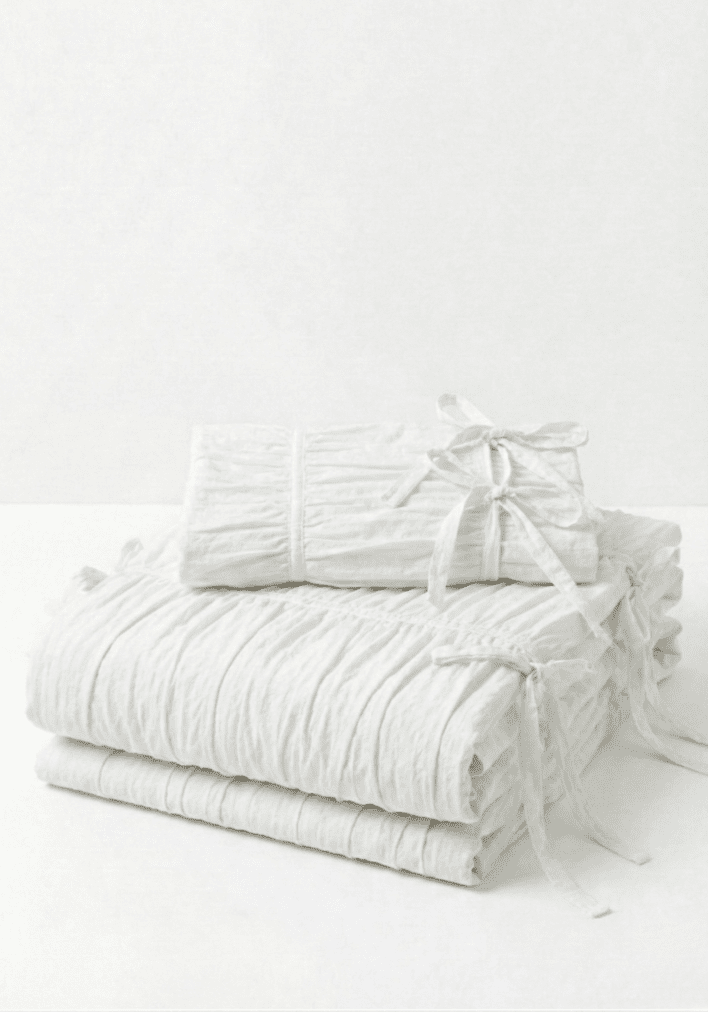  - Ever Lasting - Coquette Ruffle Ribbon Ties Duvet Cover (Nordstrom) - Duvet Cover - Ever Lasting