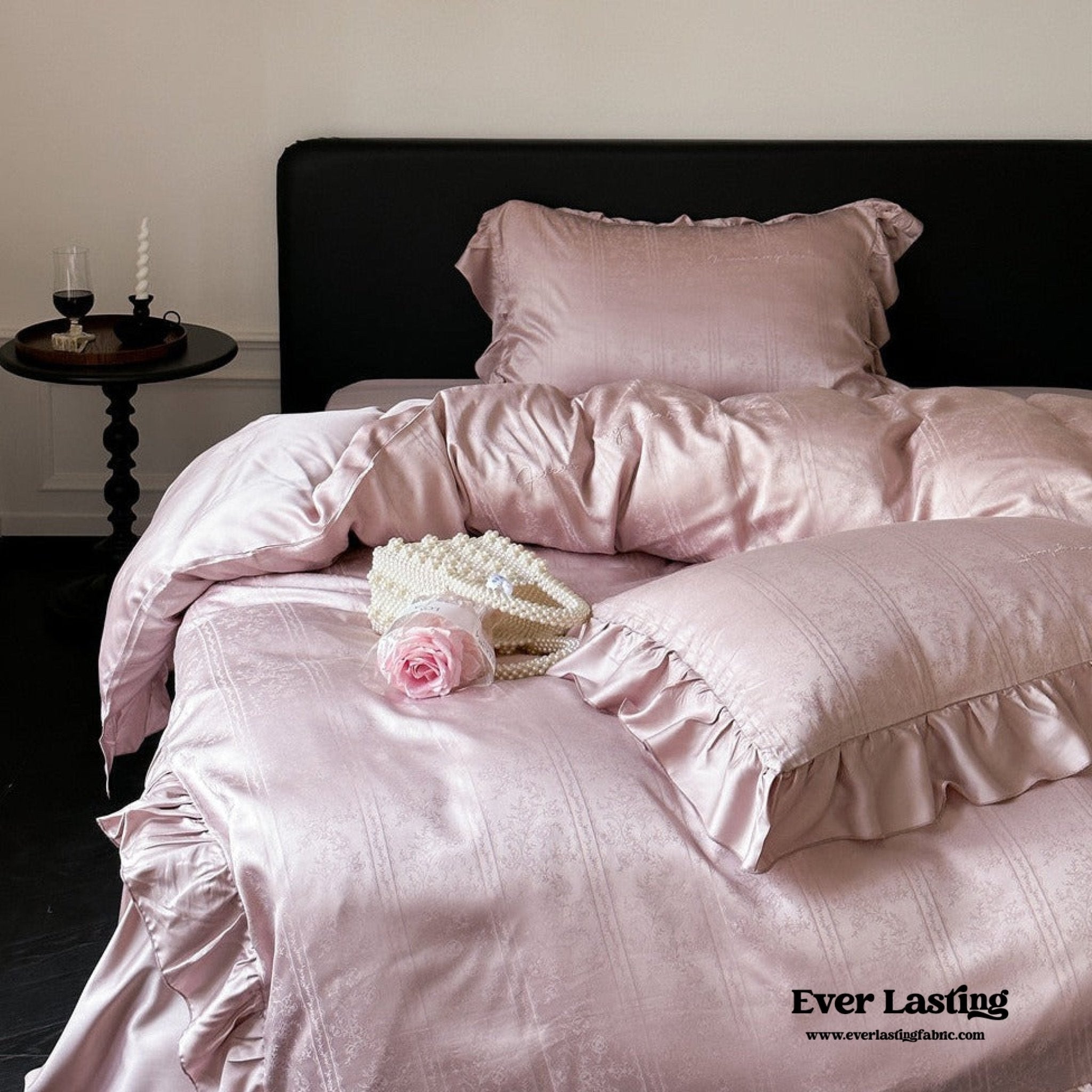 Coquette Tencel Silky Ruffle Bedding Bundle - Ever Lasting