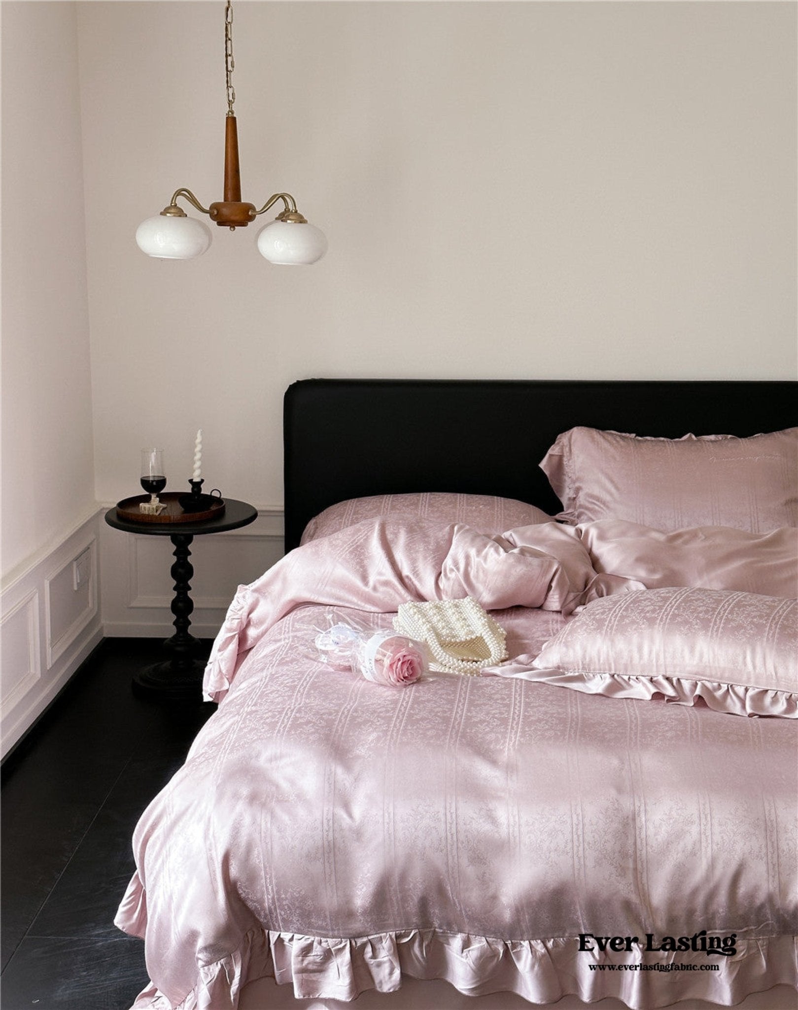 Coquette Tencel Silky Ruffle Bedding Bundle - Ever Lasting