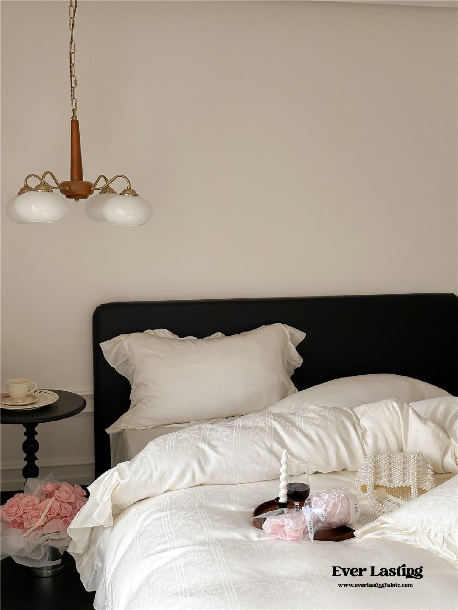 Coquette Tencel Silky Ruffle Bedding Bundle - Ever Lasting