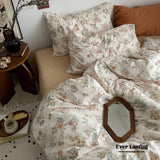 Cottage Floral Bedding Set / Chocolate Cocoa