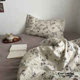 Cottage Floral Bedding Set / Dusty Purple