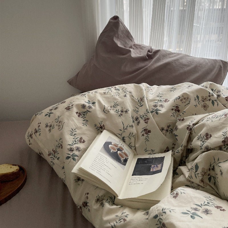  - Ever Lasting - Cottage Floral Bedding Set / Dusty Purple - Bedding Set - Ever Lasting