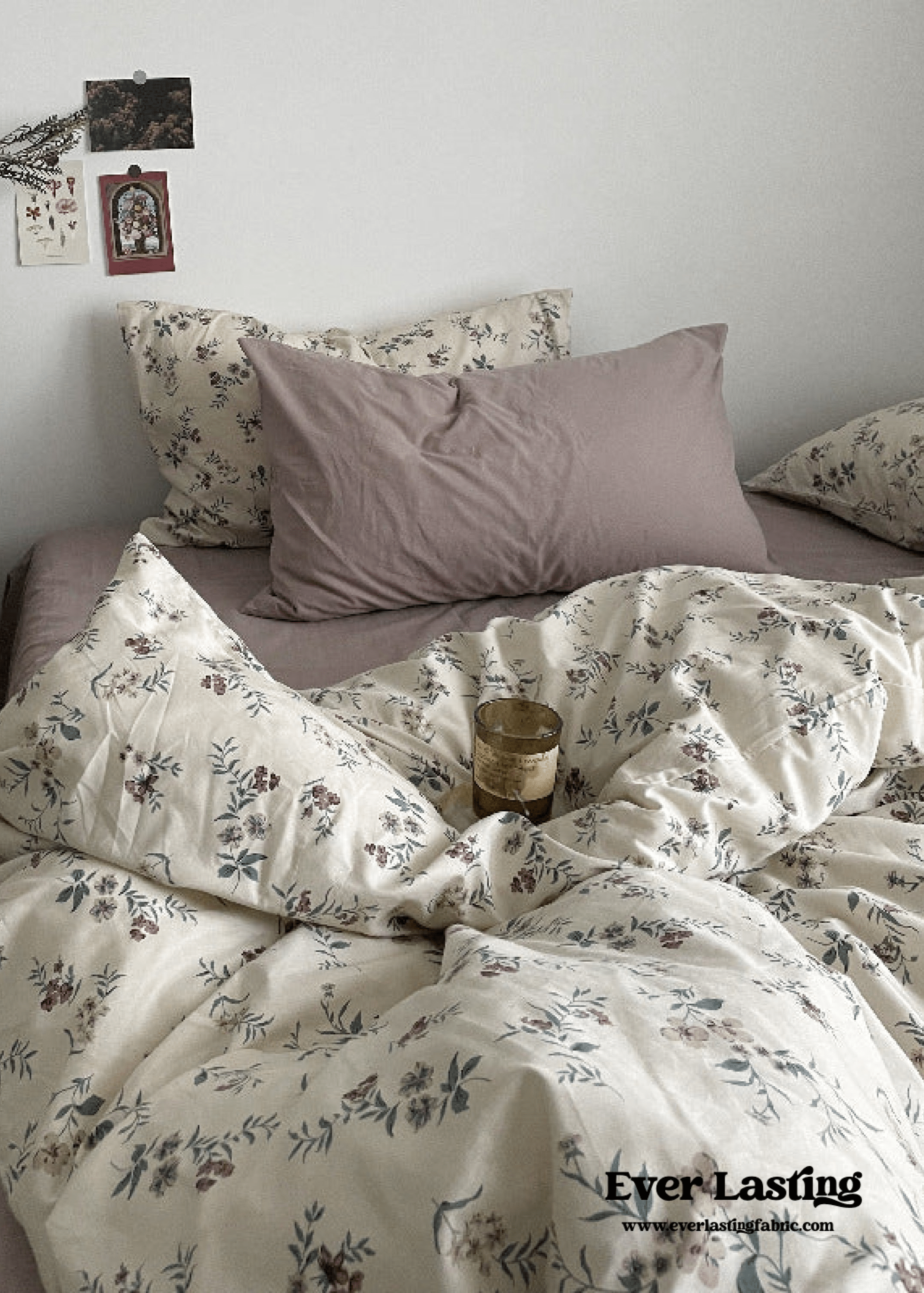 - Ever Lasting - Cottage Floral Bedding Set / Dusty Purple - Bedding Set - Ever Lasting