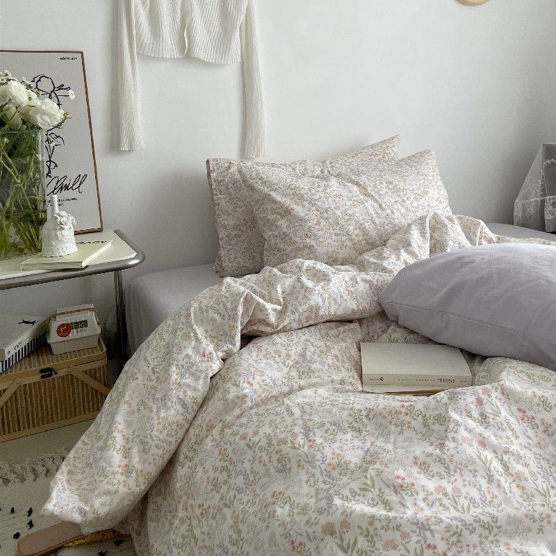  - Ever Lasting - Cottage Floral Bedding Set / Orange Beige - Bedding Set - Ever Lasting