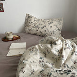 Cottage Floral Bedding Set / Yellow Green
