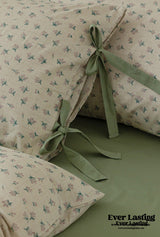 Cottage Ribbon Bow Tie Floral Bedding Bundle