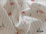 Cottage Ribbon Bow Tie Floral Bedding Set